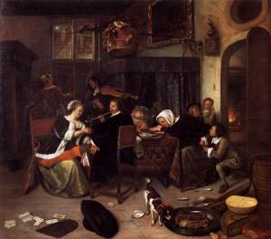 Jan Steen, The Dissolute Household, 1661-64.